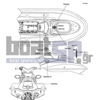 KAWASAKI - ULTRA 150 2002 - Frame - Labels(Blue)(JH1200-A4)
