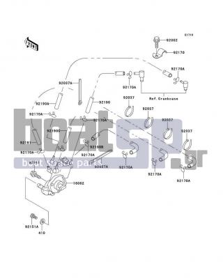 KAWASAKI - ULTRA 150 2002 - Engine/Transmission - Oil Pump - 92191-3863 - TUBE,3X6X650