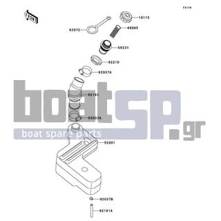 KAWASAKI - ULTRA 150 2002 - Body Parts - Oil Tank