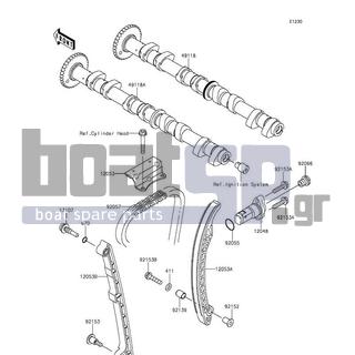 KAWASAKI - JET SKIΒ® ULTRAΒ® 310LX 2014 - Κινητήρας/Κιβώτιο Ταχυτήτων - Camshaft(s)/Tensioner - 92057-3715 - CHAIN,98XRH2020-138L