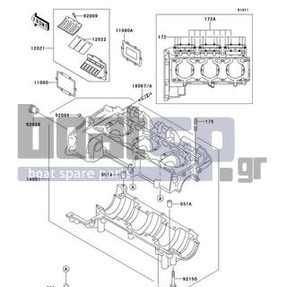 KAWASAKI - 1100 STX D.I. 2001 - Engine/Transmission - Crankcase - 92066-1213 - PLUG