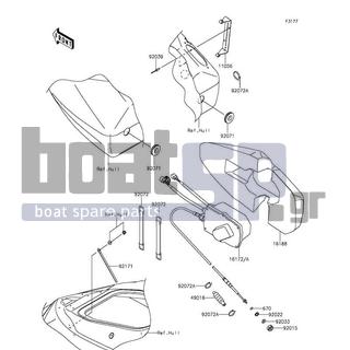 KAWASAKI - JET SKIΒ® ULTRAΒ® 310LX 2014 - Ηλεκτρικά - Control - 92171-3717 - CLAMP,L=150