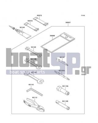 KAWASAKI - 1100 STX D.I. 2001 -  - Owner's Tools - 92072-3853 - BAND,L=50