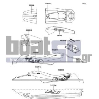 KAWASAKI - 1100 ZXI 2001 - Body Parts - Decals(JH1100-A6) - 56051-3809 - MARK,INTAKE COVER