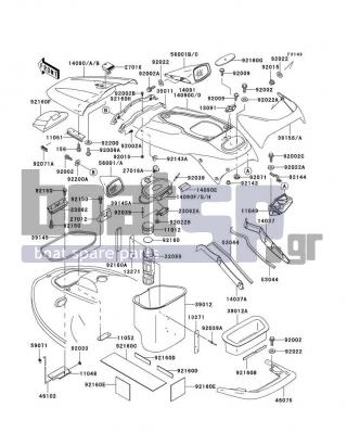 KAWASAKI - 1100 ZXI 2001 - Frame - Hull Fittings