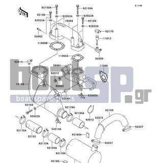 KAWASAKI - 1100 ZXI 2001 - Exhaust - Muffler(s)