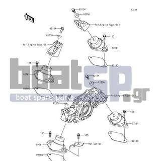 KAWASAKI - JET SKIΒ® ULTRAΒ® 310LX 2014 - Κινητήρας/Κιβώτιο Ταχυτήτων - Engine Mount - 92161-3789 - DAMPER,ENGINE MOUNT