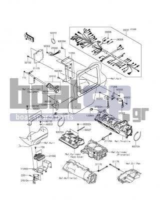 KAWASAKI - JET SKIΒ® ULTRAΒ® 310LX 2014 - Κινητήρας/Κιβώτιο Ταχυτήτων - Fuel Injection - 92161-1625 - DAMPER,SWITCH