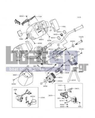 KAWASAKI - JET SKIΒ® ULTRAΒ® 310LX 2014 - Body Parts - Handlebar - 14092-1144-6Z - COVER,GPS HOLDER,F.BLACK