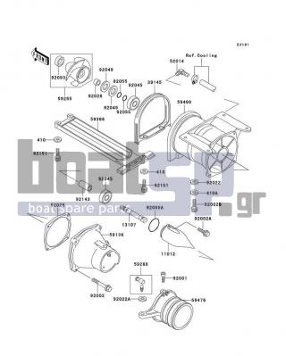 KAWASAKI - SXI PRO 2001 - Πλαίσιο - Jet Pump - 92055-1021 - RING-O,OIL FILTER