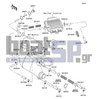 KAWASAKI - ULTRA 130 2001 - Κινητήρας/Κιβώτιο Ταχυτήτων - Cooling - 92037-3726 - CLAMP