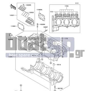 KAWASAKI - ULTRA 130 2001 - Engine/Transmission - Crankcase - 92004-3752 - STUD,CRANK CASE
