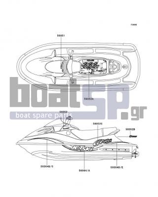 KAWASAKI - ULTRA 130 2001 - Body Parts - Decals(JH1100-B1)