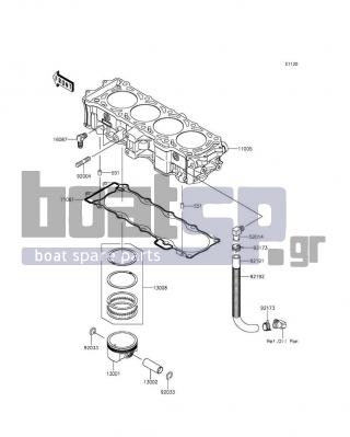 KAWASAKI - JET SKIΒ® ULTRAΒ® 310R 2014 - Engine/Transmission - Cylinder/Piston(s) - 13001-0755 - PISTON-ENGINE