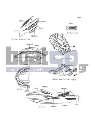 KAWASAKI - JET SKIΒ® ULTRAΒ® 310R 2014 - Body Parts - Decals(NEF)