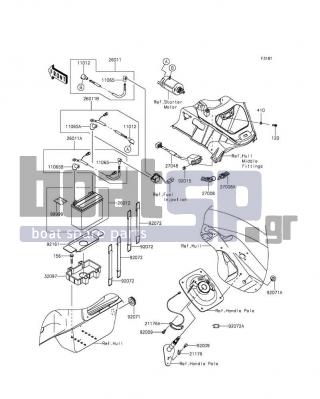 KAWASAKI - JET SKIΒ® ULTRAΒ® 310R 2014 - Ηλεκτρικά - Electrical Equipment - 26011-0834 - WIRE-LEAD,BATTERY(+)