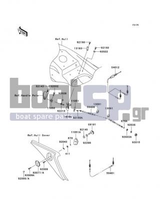 KAWASAKI - ULTRA 150 2001 - Πλαίσιο - Cables