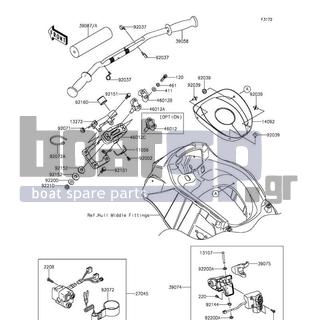 KAWASAKI - JET SKIΒ® ULTRAΒ® 310R 2014 - Body Parts - Handlebar