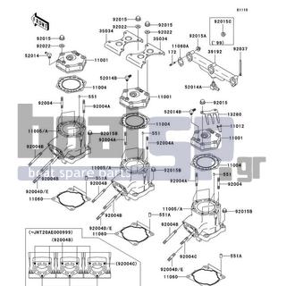 KAWASAKI - ULTRA 150 2001 - Engine/Transmission - Cylinder Head/Cylinder