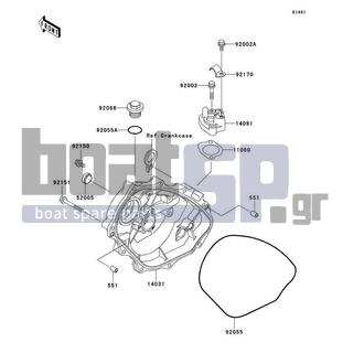 KAWASAKI - ULTRA 150 2001 - Κινητήρας/Κιβώτιο Ταχυτήτων - Engine Cover(s)