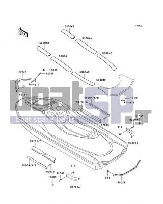 KAWASAKI - ULTRA 150 2001 - Body Parts - Pads(JH1200-A2/A3/A4)