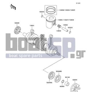 KAWASAKI - 1100 STX D.I. 2000 - Engine/Transmission - Crankshaft/Piston(s)