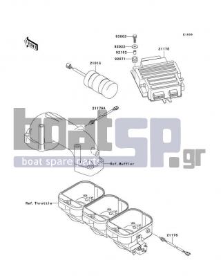 KAWASAKI - 1100 STX D.I. 2000 - Κινητήρας/Κιβώτιο Ταχυτήτων - Fuel Injection - 21176-3744 - SENSOR,WATER TEMPERATURE