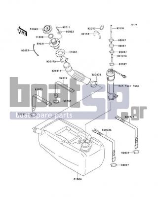 KAWASAKI - 1100 STX D.I. 2000 - Body Parts - Fuel Tank