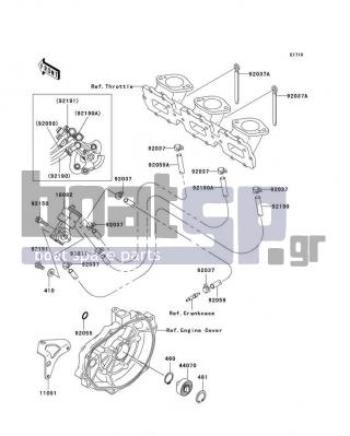 KAWASAKI - 1100 STX D.I. 2000 - Κινητήρας/Κιβώτιο Ταχυτήτων - Oil Pump - 92059-3755 - TUBE,3X6X380