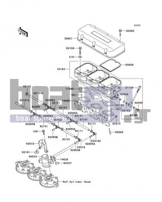 KAWASAKI - 1100 STX D.I. 2000 - Engine/Transmission - Throttle - 16163-3705 - THROTTLE-ASSY