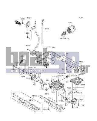 KAWASAKI - JET SKIΒ® ULTRAΒ® 310R 2014 - Engine/Transmission - Oil Pump - 52005-0729 - GAUGE,OIL LEVEL