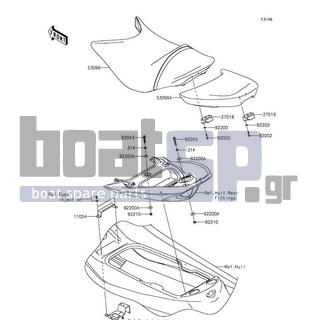 KAWASAKI - JET SKIΒ® ULTRAΒ® 310R 2014 - Body Parts - Seat