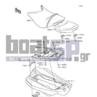 KAWASAKI - JET SKIΒ® ULTRAΒ® 310R 2014 - Εξωτερικά Μέρη - Seat