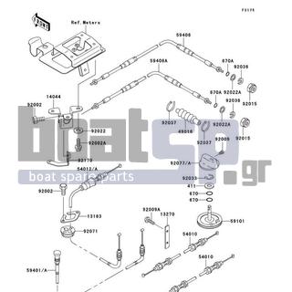 KAWASAKI - 1100 ZXI 2000 - Frame - Cables