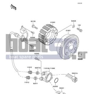 KAWASAKI - 1100 ZXI 2000 - Electrical - Generator - 59221-506 - CONNECTOR-CORD