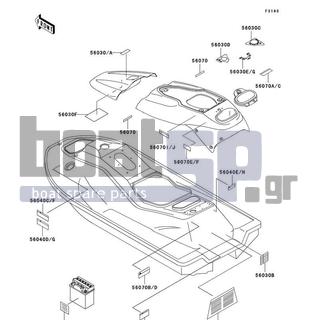 KAWASAKI - 1100 ZXI 2000 - Frame - Labels