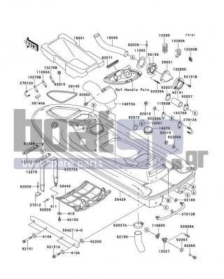 KAWASAKI - 900 STX 2000 - Frame - Hull - 13280-3705 - HOLDER,FUEL FILTER