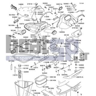 KAWASAKI - 900 STX 2000 - Frame - Hull Fittings