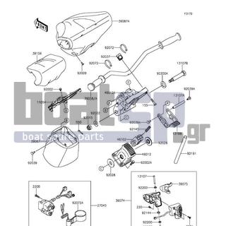 KAWASAKI - JET SKIΒ® ULTRAΒ® 310X 2014 - Body Parts - Handlebar