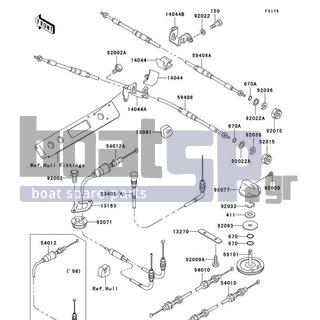 KAWASAKI - 1100 STX 1999 - Frame - Cables