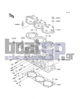 KAWASAKI - 1100 STX 1999 - Κινητήρας/Κιβώτιο Ταχυτήτων - Cylinder Head/Cylinder