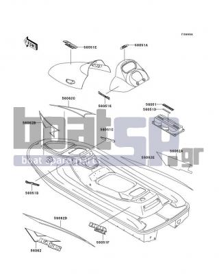 KAWASAKI - 1100 STX 1999 - Body Parts - Decals(JT1100-B2)
