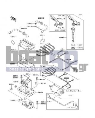 KAWASAKI - 1100 STX 1999 - Electrical - Electrical Equipment - 92160-3909 - DAMPER,BATTERY