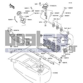 KAWASAKI - 1100 STX 1999 - Body Parts - Fuel Tank - 49019-3712 - FILTER-FUEL