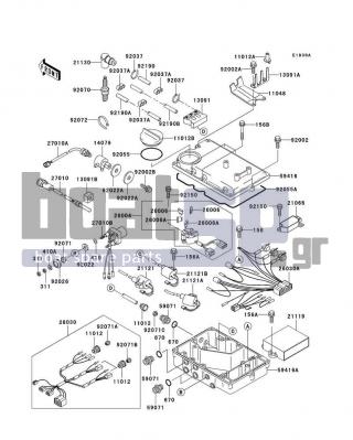 KAWASAKI - 1100 STX 1999 - Frame - Ignition System(JT1100-B2) - 14079-3710 - HOLDER-ASSY