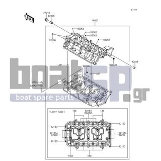 KAWASAKI - JET SKIΒ® ULTRAΒ® 310X SE 2014 - Engine/Transmission - Crankcase