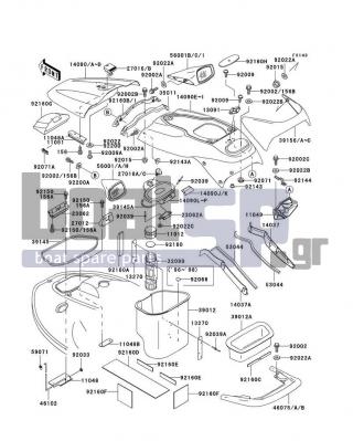 KAWASAKI - 1100 ZXI 1999 - Frame - Hull Fittings