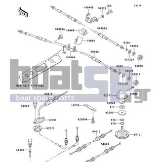 KAWASAKI - 900 STX 1999 - Frame - Cables - 92002-3755 - BOLT,6X20