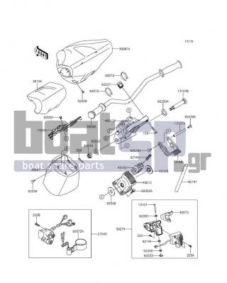 KAWASAKI - JET SKIΒ® ULTRAΒ® 310X SE 2014 - Body Parts - Handlebar - 92200-3802 - WASHER,21X34X2