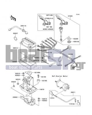 KAWASAKI - 900 STX 1999 - Electrical - Electrical Equipment - 92150-3775 - BOLT,SOCKET,6X18